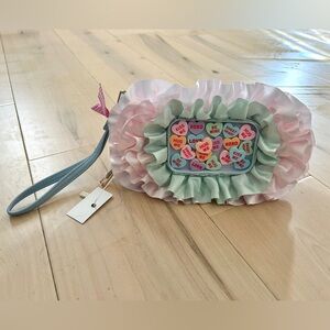 Conversation Hearts Wallet Wristlet-*Handmade
